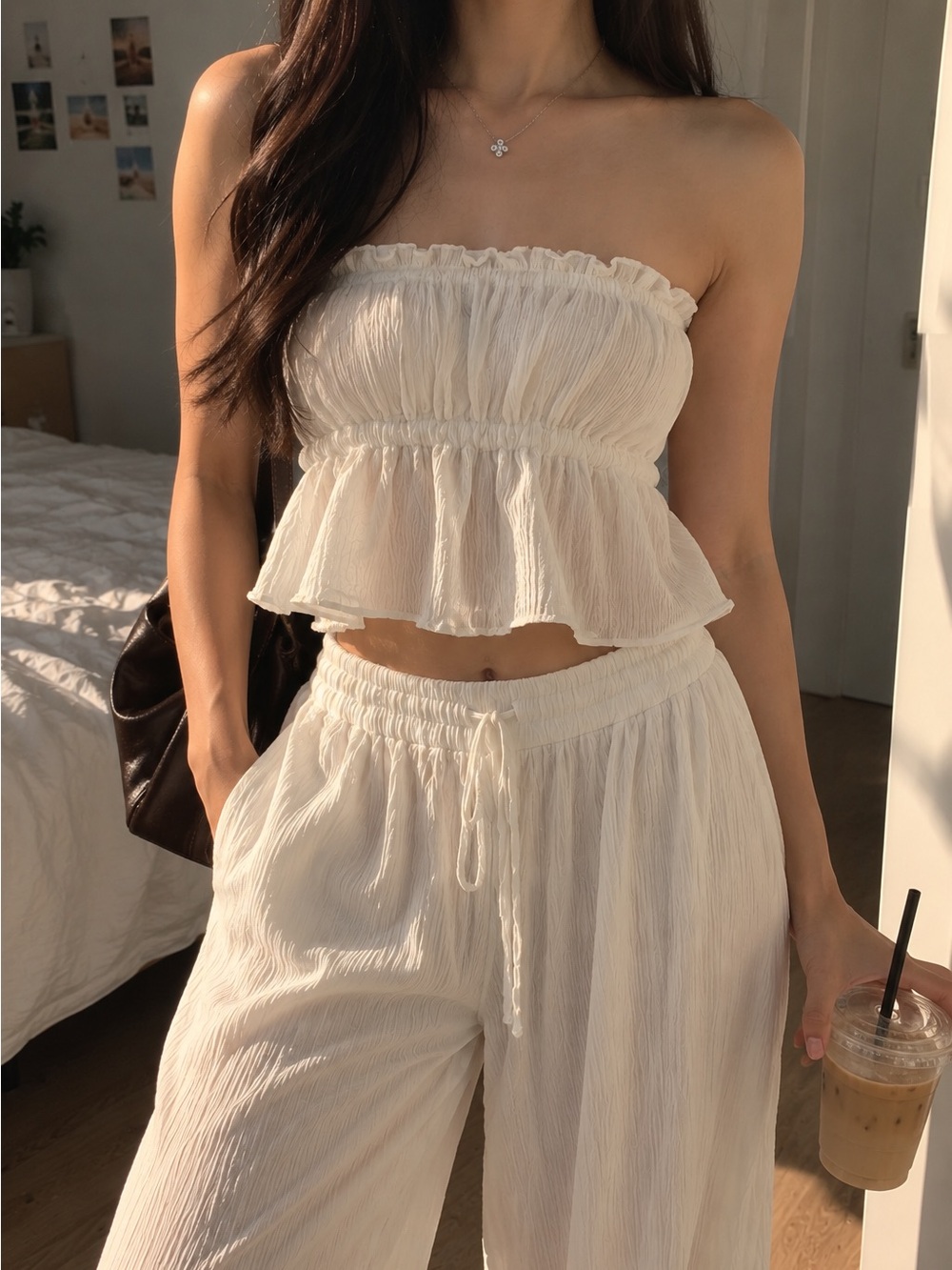 White Ruffle Dream Women's Shirt
